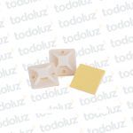 Soporte p/ Collarin 30x30mm c/ Adhesivo Blanco