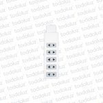 Tomacte. Multiple 5T 10A 250V Blanco