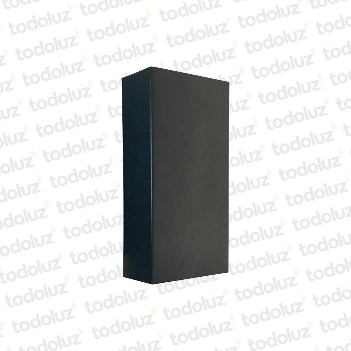 Aplique Ext. Bidireccional Rectangular Plano Negro 2*G9 IP54 (57.111)