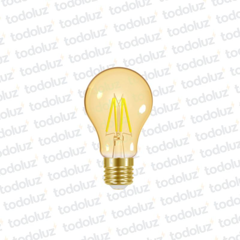 Lamp. Led Filamento Vintage Ambar A60 4W Dimerizable E27 220V Calido
