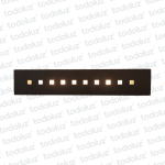 Aplique Ext. Bidireccional Rectangular 420mm Negro c/ Rajas Cuadradas 2*E27 (57.040)