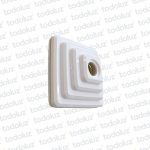Portalampara Plafon Piramidal Cuadrado 1*E27 Blanco