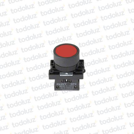 Pulsador Rojo Emb. Plastico p/ 22mm 1NC