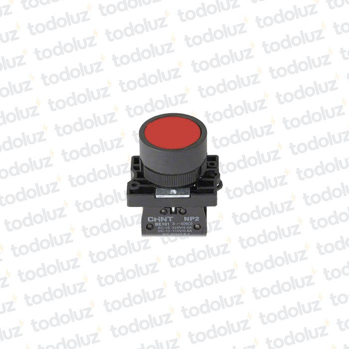 Pulsador Rojo Emb. Plastico p/ 22mm 1NC