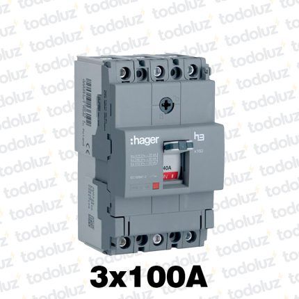 Interruptor Automatico en Caja Moldeada Fijo 3P 100A 18ka Hager