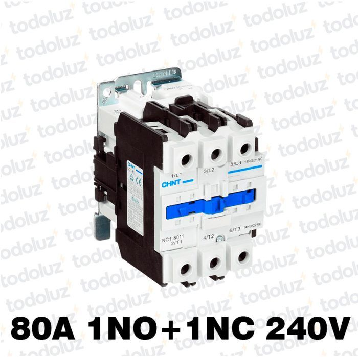 Contactor 80A/3P/37kW 1NO+1NC Bob.240Vac Mod.NC-1 Chint