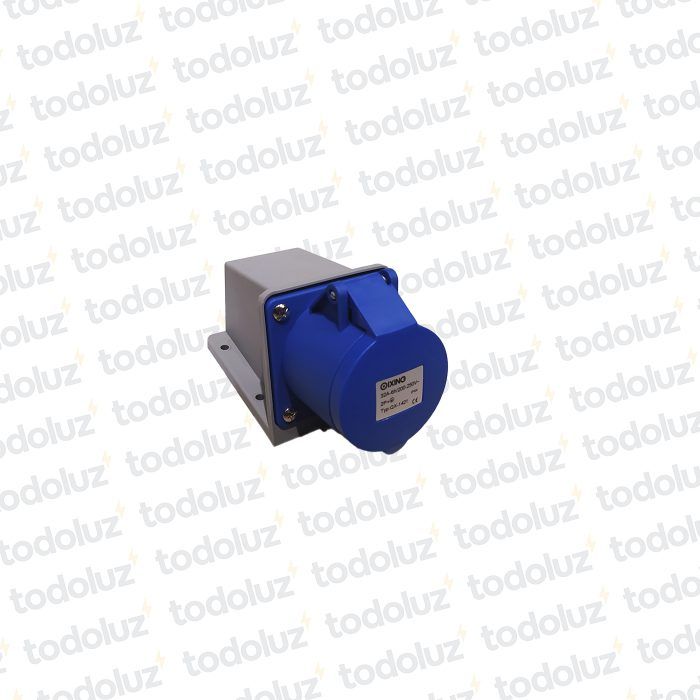 Tomacte. Adosar Industrial 6H 2x32A+T (3 Pin) IP44 200-250V Azul Qi