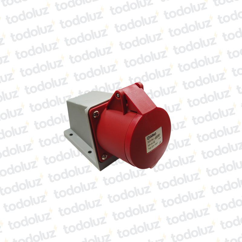 Tomacte. Adosar Industrial 6H 3x16A+T+N (5 Pin) IP44 380-415V Rojo Qi