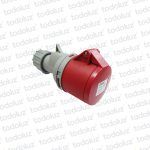 Ficha Hembra Industrial 6H 3x16A+T+N (5 Pin) IP44 380-415V Rojo Qi