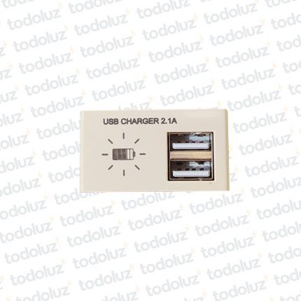 Cargador USB Doble 220Vac/5Vdc 2.1A D. Marfil Conatel