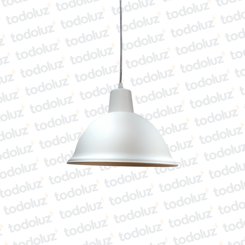 Colgante Semicirculo Blanco F/ Blanco 27cm 1*E27 (54.391)