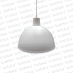 Colgante Semicirculo Blanco F/ Blanco 38cm 1*E27 (54.401)
