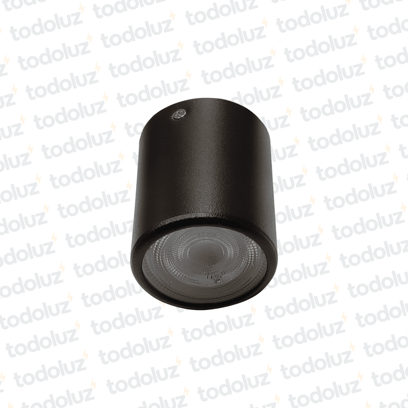 Spot Adosar Redondo Negro p/Lamp. Dicroica (70mmxø55mm) 1*GU10