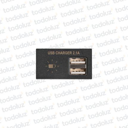 Cargador USB Doble 220Vac/5Vdc 2.1A D. Grafito Conatel