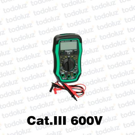 Multimetro Digital (Tension 600Vac/dc)(Cat.III 600V) Schneider