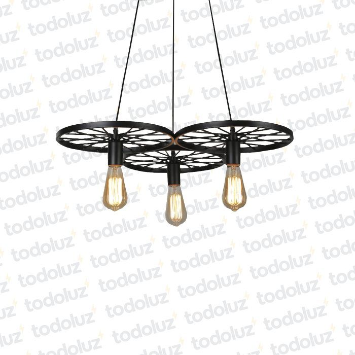 Colgante Triple Rueda Estilo Vintage 3*E27 (54.679)