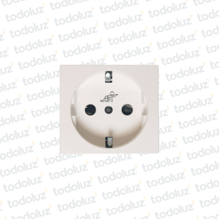 Mod. Tomacte. Schuko 16A 250V D. Blanco Conatel