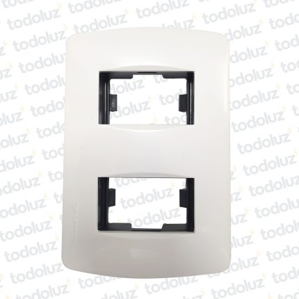Placa 2 Modulos Separados 2x4 Blanco Loft Conatel