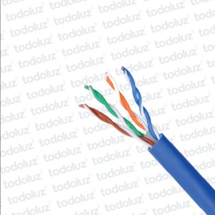 Cable U/UTP Cat.5E Interno Azul RoHS 24AWGx4P 100% Cobre (x.1metro) Sohoplus