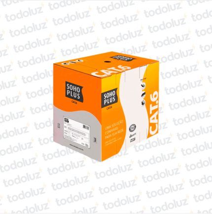 Cable U/UTP Cat.6 Interno Azul RoHS 24AWGx4P 100% Cobre (x.Caja/305mts) Sohoplus