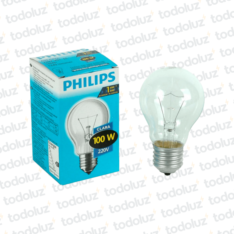 Lamp. Incand. Claro 100W E27 220V Philips