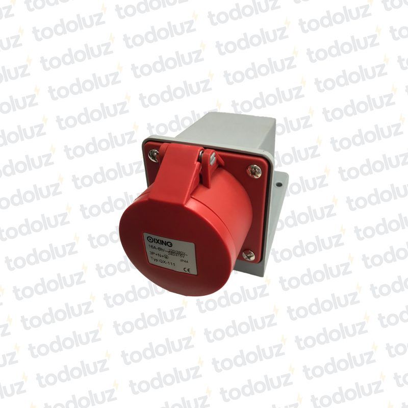 Tomacte. Adosar Industrial 6H 3x16A+T (4 Pin) IP44 380-415V Rojo Qi