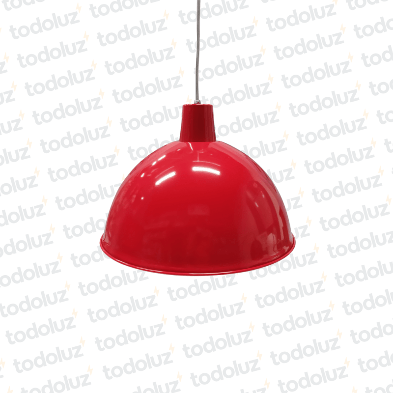 Colgante Semicirculo Rojo F/ Blanco 38cm 1*E27 (54.397)