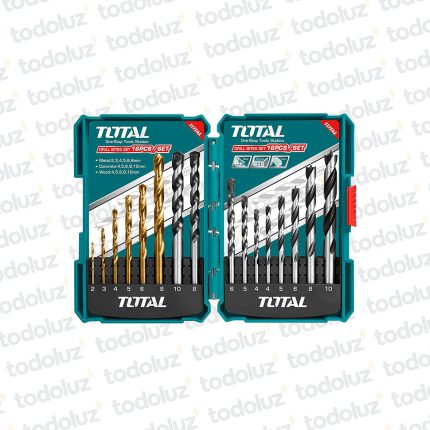 Kit Mechas 16pcs Metal/Madera/Hormigon c/ Caja Total