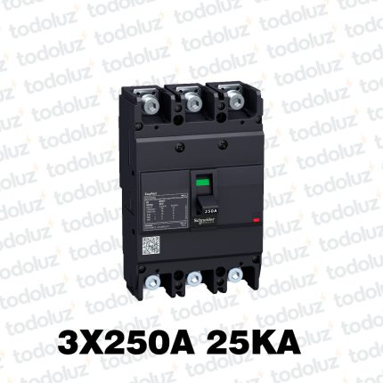 Interruptor Automatico en Caja Moldeada Fijo 3P 250A 25ka 380Vac Schneider