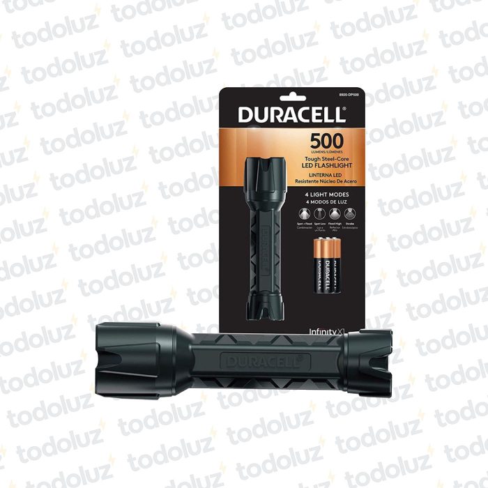 Linterna Led Acero Resistente 500lm Duracell