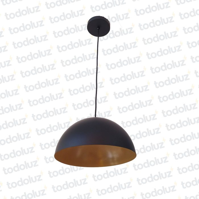 Colgante Semicirculo Negro 29cm F/Cobre 1*E27 (54.619)