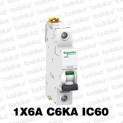 Interruptor Termomagnetico Sist. Din 1P 6A 6ka C IC60 Premium Schneider
