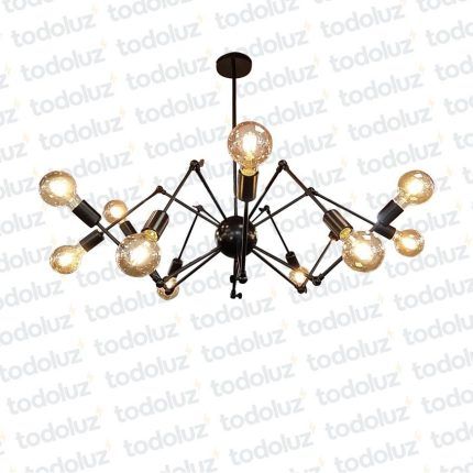 Colgante Articulable Estilo Vintage Negro 10*E27 (54.657)