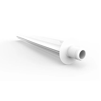 Brazo PVC p/ Ducha 30cm c/ Alojador de Cables Blanco Enerbras