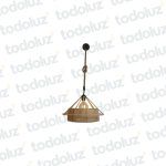 Colgante Estilo Rustico Doble Campana Yute 1*E27 (54.805)
