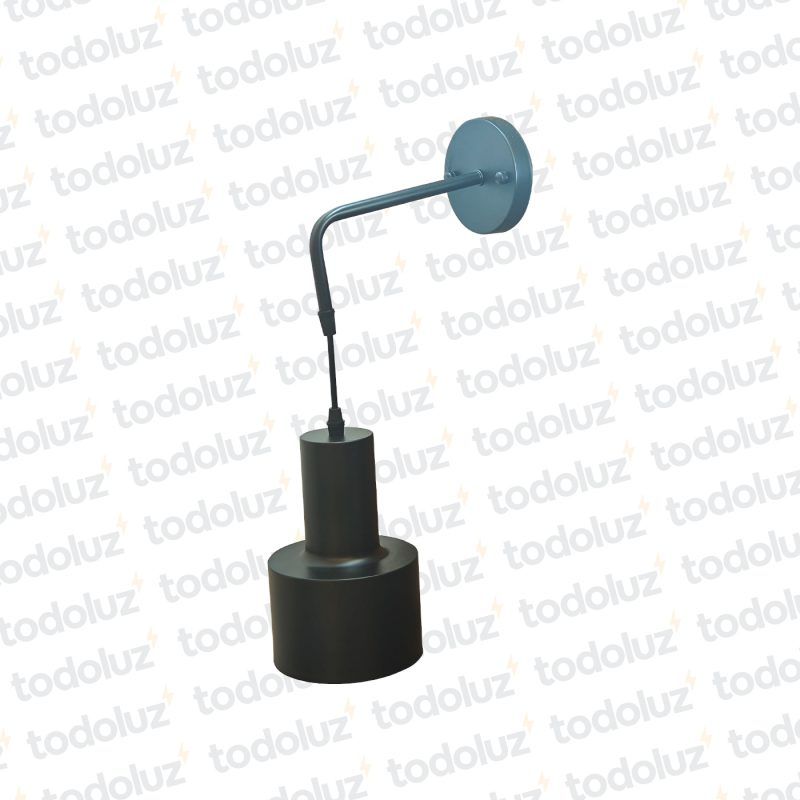 Aplique Metal Negro c/Pantalla Colgante 1*E27 (50.474)