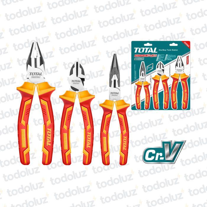 Kit Pinzas 1000V Profesional Industrial (Universal 8´/Corte 6´/Punta Final 6´) Total