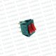 Interruptor Tecla Rectangular Grande Unipolar Doble 1P 16A 250Vac Rojo c/ Luz