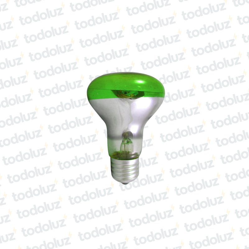 Lamp. Incand. Spot R63 Verde 60W E27 220V (REMATE)