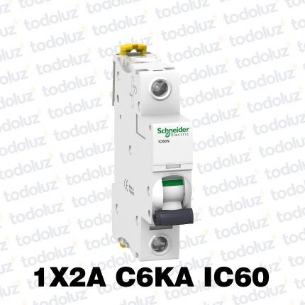 Interruptor Termomagnetico Sist. Din 1P 2A 6ka C IC60 Premium Schneider