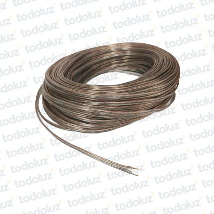 Cable Inpacord 2x0.5mm² Polarizado/Transparente CU/CU-Est 300V Antillama (x.Rollo/100m) Inpaco