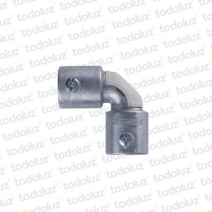 Conector Metal Curvo sin rosca 1/2´ (c/ tornillos)