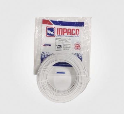 Cable Inpacord 2x1mm² Blanco 300V Antillama (x.Rollo/100m) Inpaco