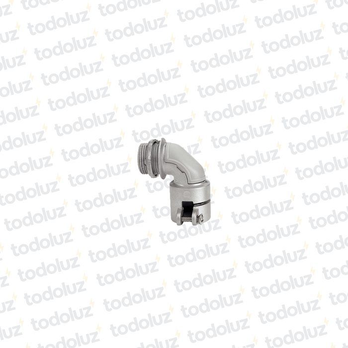 Conector Box Metal Curvo con rosca 1/2´ (c/ tornillo/arandela)