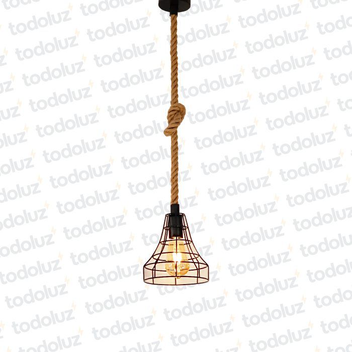 Colgante Estilo Vintage Piramidal c/Cuerda 1*E27 (54.869)