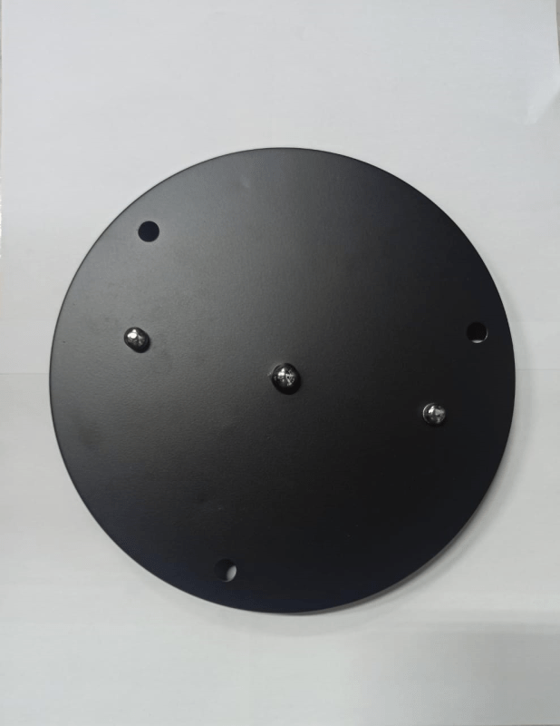 Base Metal Circular Negro p/Colgante Detalle Platil (ø23.5cm)