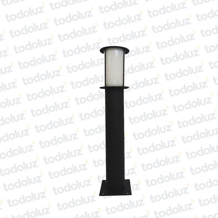 Poste p/Jardin Cilindrico Negro 55cm c/Acrilico 1*E27 (58.013)