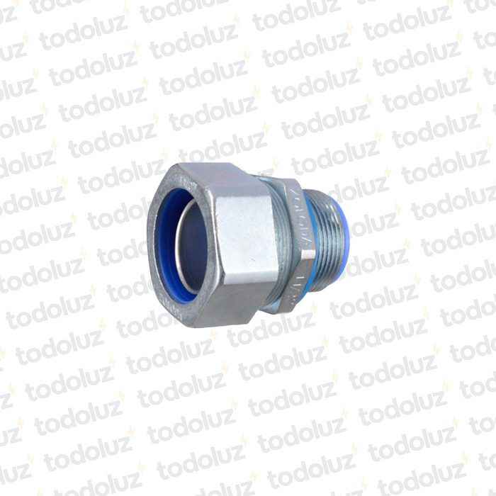 Conector Box Metal 1.1/4´ Macho c/ Rosca y Tuerca p/ Caño Corrugado