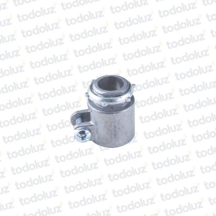 Conector Box Metal Recto 1´ con rosca (c/ tornillo/arandela)