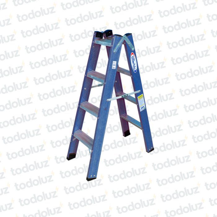 Escalera Fibra de Vidrio Baja Tension Tijera Doble 4P 120cm